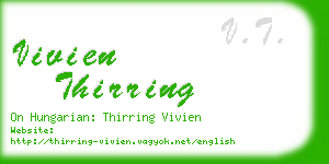 vivien thirring business card